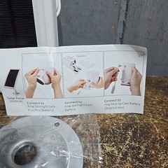 Kakajuelo Solar Panel Charger White Battery Panel/Stand Only For Ring Camera