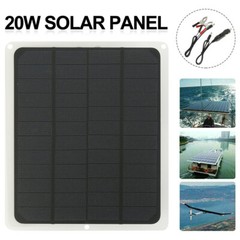 🔥20W Solar Panel Trickle Charge Battery Charger Maintainer Marine RV Car T-IT
