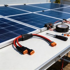 XT60 Solar Panel Y Splitters Cable For Connection With 2 Male To 1 Female Port
