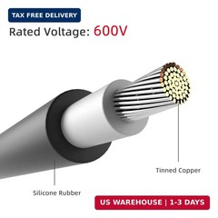 Goupchn Solar Panel to SAE Adapter Cable 10AWG | Solar to SAE PV Extension Wire,