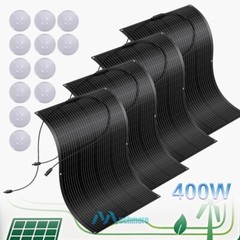 200W 400W Flexible Mono Solar Panel 18V Power Charge Camping Home PV RV Battery