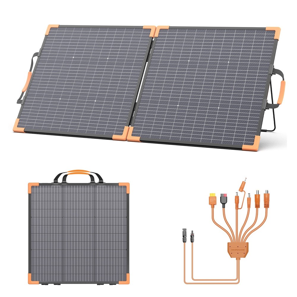MHPOWOS 100W Bifacial Solar Panel Portable for VTOMAN Jump 600X Power Station