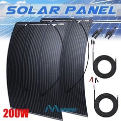 100w 200w Flexible Mono Solar Panel Kit Home Rooftop Camping RVs Off-Grid Power