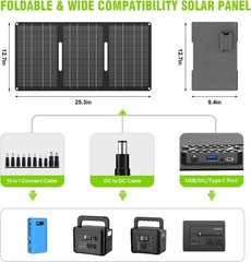 24000mAh/65W Solar Generator 30W with Panels Included, 88Wh Portable Power St…