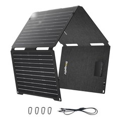BougeRV Fiberglass Portable Solar Panel – Foldable Solar Cell Charger 50W – 50W