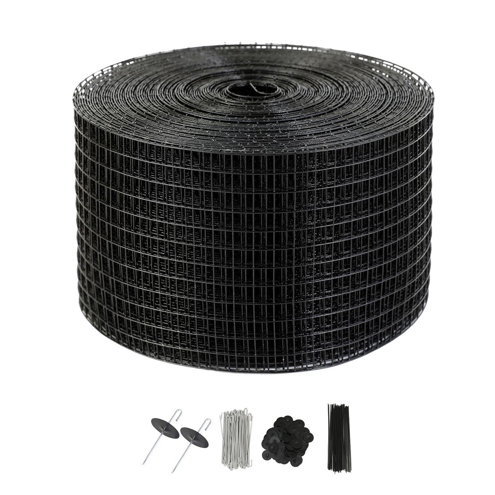 Solar Bird Guard Roll: 8in×100ft, 1/2in Square Grid, PVC & Galv Steel