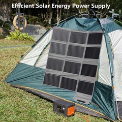 MHPOWOS 120W Portable Solar Panel Charger Foldable for Anker Solix C300 C200