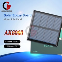 60X60mm 2V 38000LUX 150MA Monocrystalline Solar Panel Solar Module PET Board New