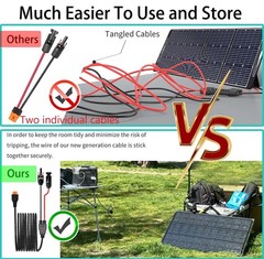 Weatherproof 16.5Ft Solar to XT60i Cable for Ultimate Charging Experience