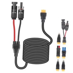 6-in-1 Solar Panel Connector Cable Kit, 14AWG Heavy-Duty Weatherproof 32FT