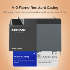 Renogy 12V 100Ah Battery Bluetooth Self-Heating LiFePO4 Certified refurbished