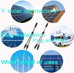 Solar Y Connector,Solar Y Branch Parallel Cable,Solar 1 to 3 Male Female Conn…