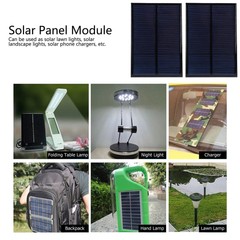 2Pcs Solar Panel Epoxy Power Module Battery Polysilicon Supplies 5V 500MA