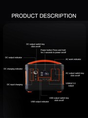 Portable Energy Storage Battery 500W 153600MAH for Outdoor Camping