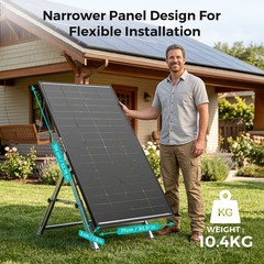 ECOBOSS 2Pack 200W N-Type 16BB Bifacial Solar Panels Mono 25% High Conversion RV