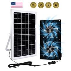High-Efficiency Solar Fans – 15W Panel & 2-Pack for Attics, Dog Houses, and More