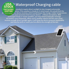Solar Panel for Ring Camera 2Nd Generation 2 Pack 5W Waterproof Dustproof