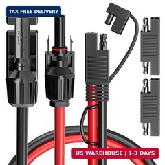 Goupchn Solar Panel to SAE Adapter Cable 10AWG | Solar to SAE PV Extension Wire,