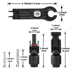 50 Pairs PV Connector 1000V DC 30A Male Female for 2.5/4/6mm² For Solar Cable