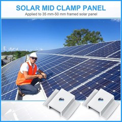 48 Pack 1.06 Inch Solar Panel Mid Clamps Aluminum Bracket Mounting Accessories
