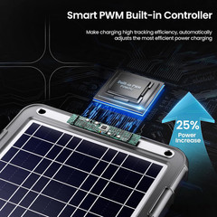 12V Solar Car Battery Charger: 12W Solar Panel Kit Battery Trickle Charger Maint