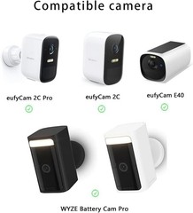 Solar Panel Charger Compatible with eufyCam 3/3C/2/2 Pro/2C/2C Pro/E/SoloCam E20