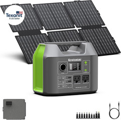 Portable Solar Generator, 300W Portable Power Station with Foldable 60W Solar Pa