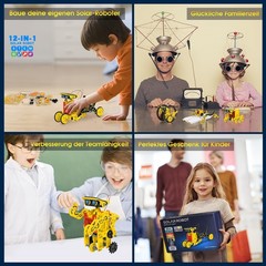 Raesoot Solar Robot Kit For Kids Age 8-12 Stem Building Toys12-In-1 Build Your