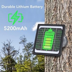 Dosarzo 5W Trail Camera Solar Panel 12V Battery Build In Rechargeable 5200mAh
