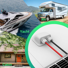 Solar Weatherproof Double Cable Entry Gland, Cable through RV Roof Solar Junctio