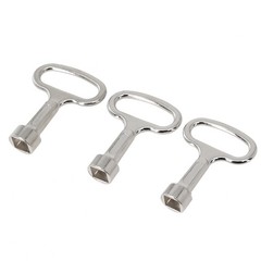 8mm Square Wrench Set 3pcs D Handle T Shape for Heating Water Tap Valve