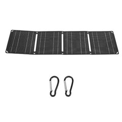 40W Folding Solar Panel USB Power Bank Outdoor Camping Hiking Phone Charger Kit