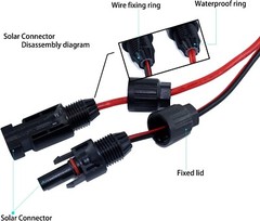 XT60 Adapter to Solar Connector Cable 12AWG 25FT, XT60 to Solar Panel Extension