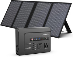 200W Solar Generator, 146Wh Portable Power Station with Pure Sine Wave AC Outlet