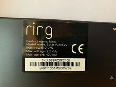 Ring Solar Panel Black for Ring Spotlight Cam Battery & Stick Up Cam Battery-