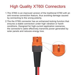 XT60i to Solar Adapter Cable 2FT 10AWG for Power Station