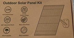 New 13W Solar Panel For Outdoor Security & Trail Cameras, USB-C, Micro USB