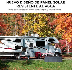 110W Portable Solar Panel, Foldable with Carry Case, High 23% Efficiency, IP68 W