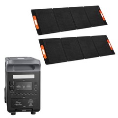 3072Wh 3000W Solar Power Station, 2*200W Panels, 15 Output Ports