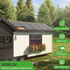JJN 100 Watt Solar Panels, 9BB Monocrystalline 12V 100W Solar Panel, 23% High…