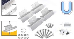 4 Pack Z Brackets for Solar Installation | Lightweight Aluminum & Steel Design