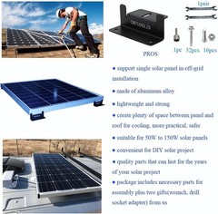 Solar Panel Mounting Brackets Z Bracket with Nuts and Bolts | Suitable for 50…