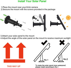 3 Pack Solar Panel Compatible with Blink Outdoor 4 (4Th Gen)/Blink Outdoor (3Rd