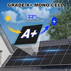 12V 100W Monocrystalline Solar Panel 12BB Charging RV Camping Home Off-Grid Boat