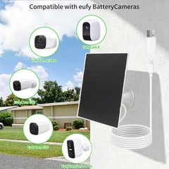 Solar Panel For Rechargeable Security Cameras 4W With 9.8FT Cable Adjustable New