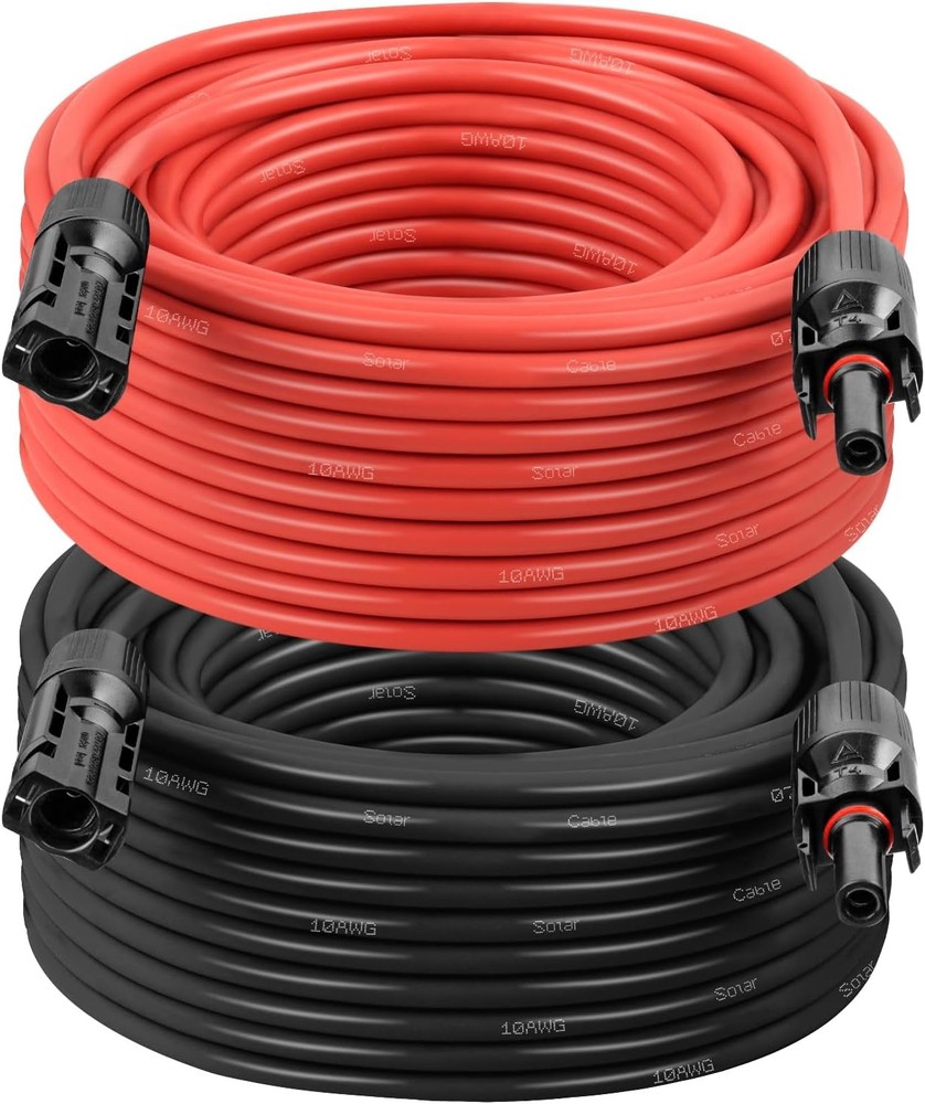 PV Extension Cable 75FT 10AWG Solar Connectors Tinned