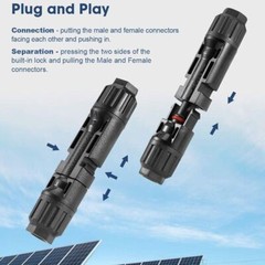 1-100Set Male Female Wire Cable Connector Set Solar Panel Waterproof Connector