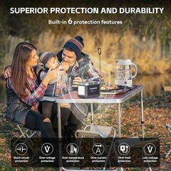 MARBERO 172Wh Portable Solar Generator with 40W Solar Panel, Purple/black