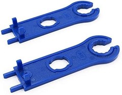 2 Pair Solar Spanner Wrenches for MC4 Connectors, Solar Panel Connector Tool Ass