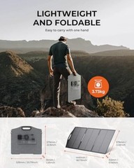 Portable Solar Panels with Kickstands, IP68 Waterproof Solar Charger with 150W